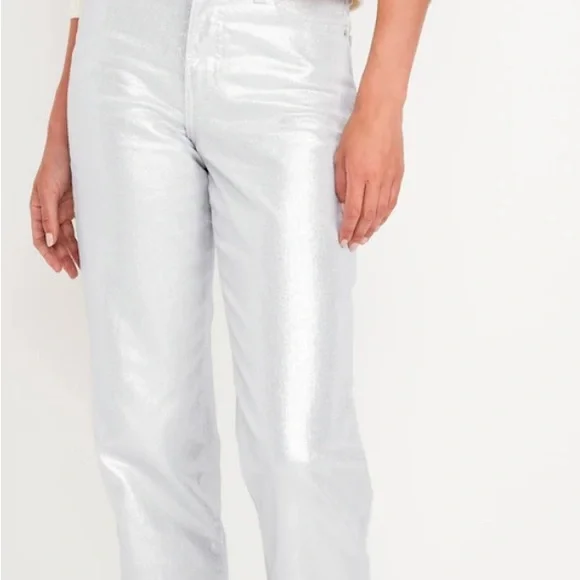 🔴 🎀 Host Pick 🎀 High-Waisted Silver Shine OG Loose Jeans - Picture 5 of 5